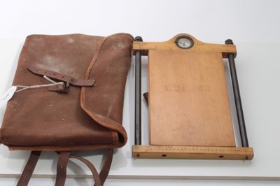 Lot 671 - First World War period military, possibly Royal Flying Corps, plotting board with inset compass and brown leather retaining strap to reverse, stamped Aston & Mander Ltd, London, IV, 1909, No. 1334,...