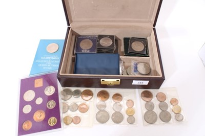 Lot 355 - G.B. - Mixed coinage to include Silver Crown Victoria O.H. 1896 LIX VG, 1970 proof set & others (qty)