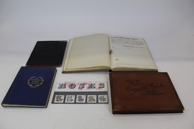 Lot 1225 - Group of ephemera to include Wills Cigarette cards in albums, and various stamps in albums