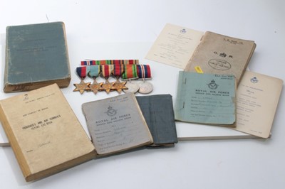 Lot 683 - Second World War R.A.F. Rear Gunners Medal group and flying log books