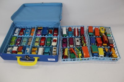 Lot 1475 - Die cast Matchbox Super Fast carry case containing 48 unboxed models all in pristine condition.