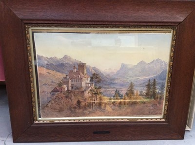 Lot 255 - After Rossetti, late 19th century watercolour - landscape and other assorted watercolours