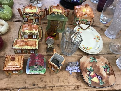 Lot 67 - Group of Cottageware, ceramics West German studio pottery and other china and glassware