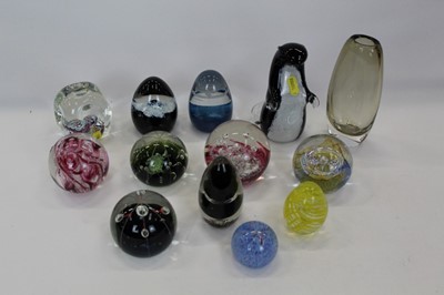 Lot 974 - Collection of Art Glass paperweights including Caithness, Wedgwood, Selkirk and Langham