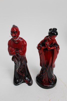 Lot 866 - Two Royal Doulton Flambe figures - The Genie HN2999 and The Geissha HN3229