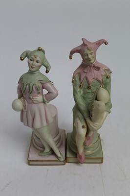 Lot 867 - Two Royal Doulton limited edition figures - The Jester HN3922 and Lady Jester HN3924