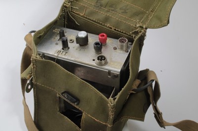 Lot 684 - Second World War RAF Astro Compass MK II, with original fitted wooden transit case together with a spotting scope, morse set and another instrument (1 box)