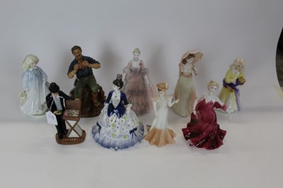 Lot 903 - Eight Coalport figures - Millennium Princess, Madame de Pompadour, Grace, Chantilly Lace, Vicky, The Medicine Man, Hope and Charity plus a Royal Doulton figure - Dreamweaver HN2283