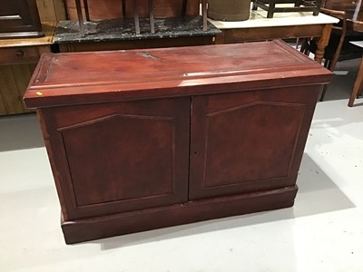 Lot 35 - Victorian stained mahogany bookcase base with...