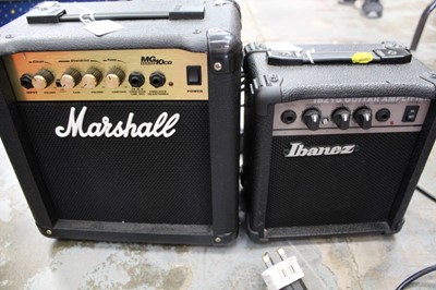 Lot 1928 - Marshal amplifier together with Ibanez amplifier