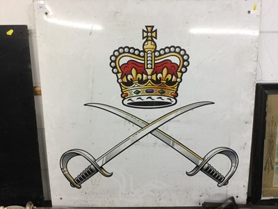 Lot 577 - Garrison Police station sign together with another large military signs (2)