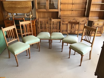 Lot 63 - Set of six Edwardian dining chairs with