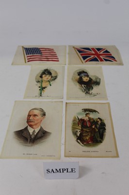 Lot 1143 - Selection of large silk cigarette cards including Military Standards, Flags, Barribal x2 etc.