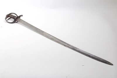 Lot 742 - Victorian 1821 Pattern cavalry troopers sword with three bar hilt and curved fullered blade