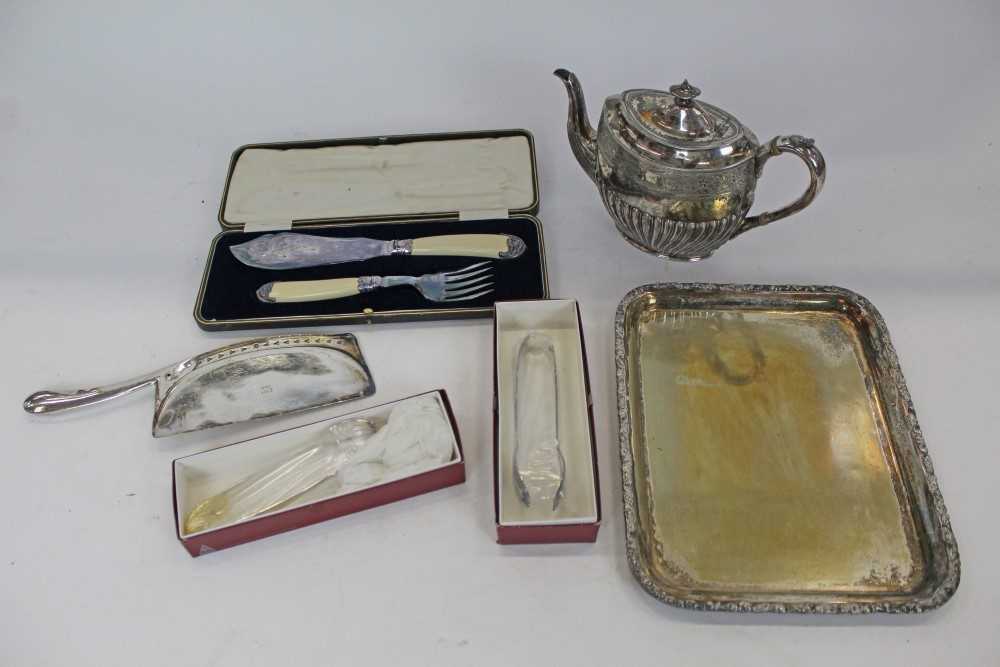 Lot 2160 - Large quantity of silver plated flatware, entree dishes and other silver plate