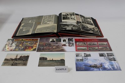 Lot 427 - Two postcards albums and some loose, including GB topography, some sorted, mixed periods etc