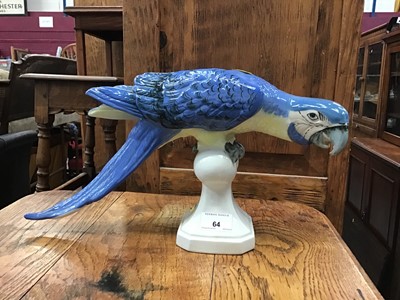 Lot 64 - Royal Dux porcelain figure of a parrot