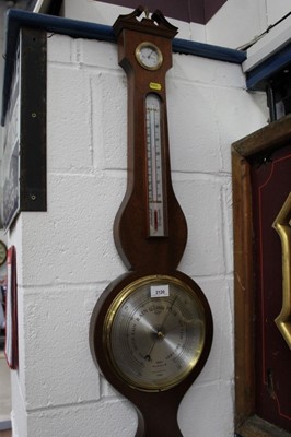 Lot 2120 - Sewills of Liverpool Barometer and a wall clock