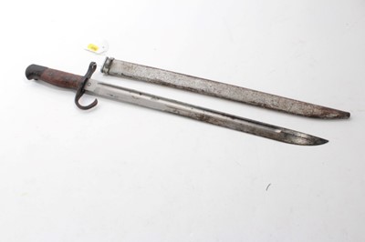 Lot 760 - Second World War Japanese bayonet with scabbard