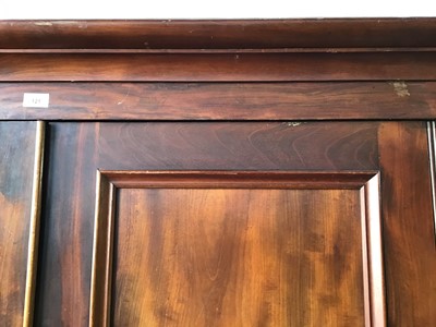 Lot 121 - Large Victorian mahogany wardrobe with two...