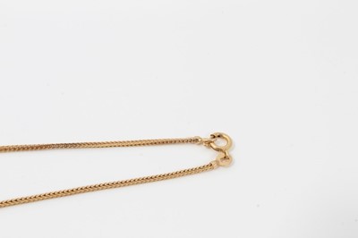 Lot 120 - 9ct gold necklace with loop and tassel decoration