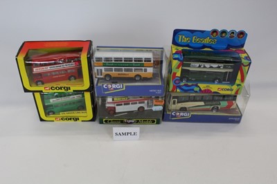 Lot 1500 - Diecast Corgi boxed selection of Buses including earlier models (qty)