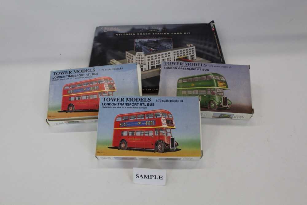 Lot 1486 - Selection of Tower model bus construction kits and Original Omnibus card kits