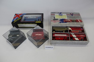 Lot 1488 - Diecast boxed selection- various manufacturers including Corgi Routemasters, Corgi BT and Post Office sets and others (2 boxes)