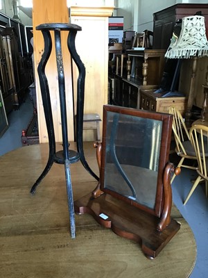 Lot 128 - Plant stand together with a dressing table table mirror
