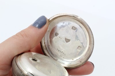 Lot 133 - Victorian silver open faced pocket watch (Chester 1899) together with three other silver open faced pocket watches (4)