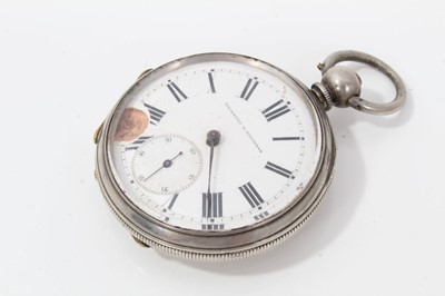 Lot 133 - Victorian silver open faced pocket watch (Chester 1899) together with three other silver open faced pocket watches (4)