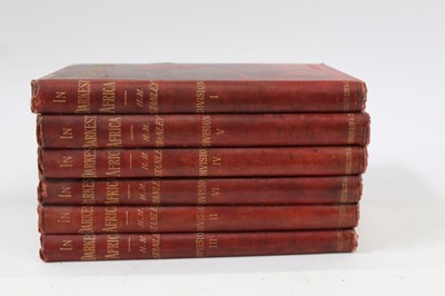 Lot 1164 - Henry Morton Stanley - In Darjest Africa, 1890 first edition, 6 vols., original pictorial cloth binding