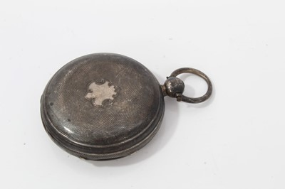 Lot 135 - Victorian silver open faced fob watch (London 1872) together with four other open faced fob watches (5)