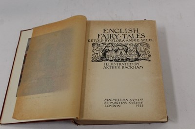 Lot 1167 - Arthur Rackham - Peter Pan in Kensington Gardens, green cloth binding, together with English Fairy Tales, 1922 second edition. (2)