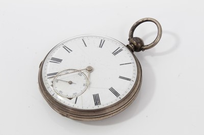 Lot 184 - Victorian silver open faced pocket watch (London 1881) together with three other open faced silver pocket watches