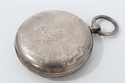 Lot 184 - Victorian silver open faced pocket watch (London 1881) together with three other open faced silver pocket watches