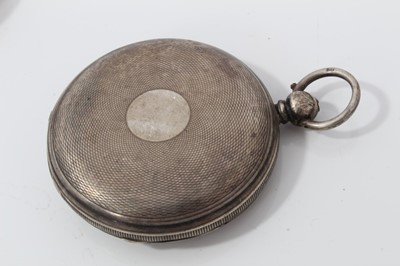 Lot 186 - Victorian silver open faced pocket watch (London 1896) together with three other silver open faced pocket watches (4)