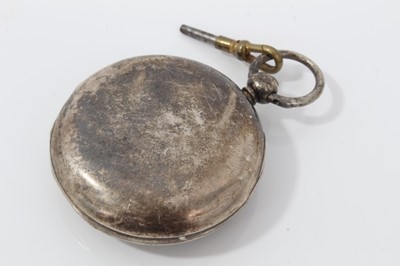 Lot 149 - Victorian silver open faced pocket watch (London 1874) together with two silver full hunter pocket watches (3)
