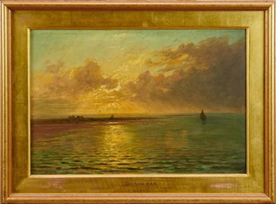 Lot 1036 - Colin Hunter (1841-1904) oil on canvas - Dusk on the Coast, signed, in gilt frame