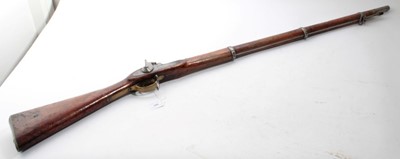 Lot 798 - Victorian Percussion Enfield three band military musket