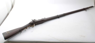 Lot 800 - 19th century percussion trade musket with Indian marks