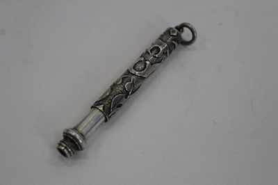 Lot 2049 - Early 20th Century white metal slide action propelling pencil, stamped Liberty & Co