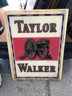 Lot 2075 - Large 20th century Taylor Walker  pub sign depicting a Gun carriage