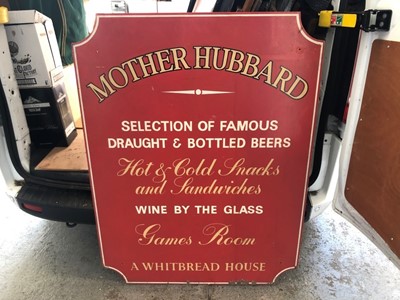 Lot 2088 - Four Large 20th pub signs for the Albion, The Old Fountain, The Crown and The Mother Hubbard (4)