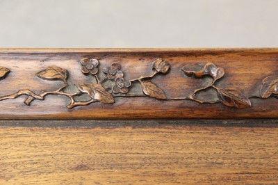 Lot 1224 - 19th century Chinese rosewood tray on x-frame stand