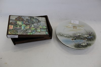 Lot 191 - Chinese mother of pearl mounted casket decorated with figures