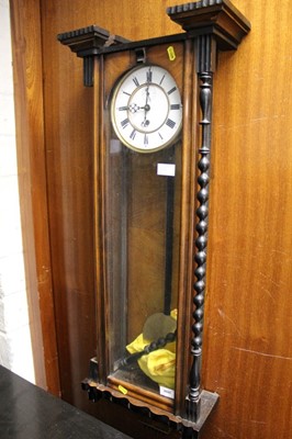 Lot 2096 - 19th Century Walnut cased Vienna regulator wall clock