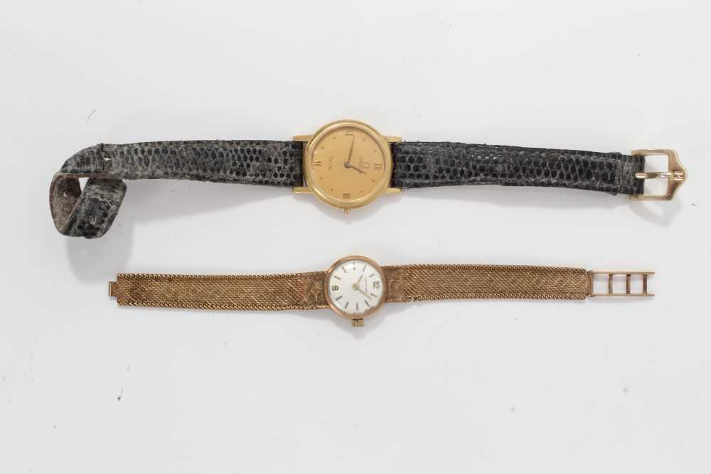 Lot 191 - Ladies Omega De Ville 18ct gold wristwatch and ladies Certina 9ct gold watch
