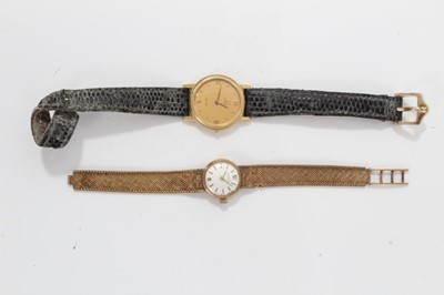 Lot 191 - Ladies Omega De Ville 18ct gold wristwatch and ladies Certina 9ct gold watch
