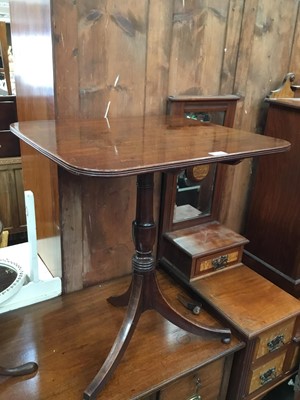 Lot 1108 - Regency mahogany wine table, with rounded rectangular hinged top, alterations.